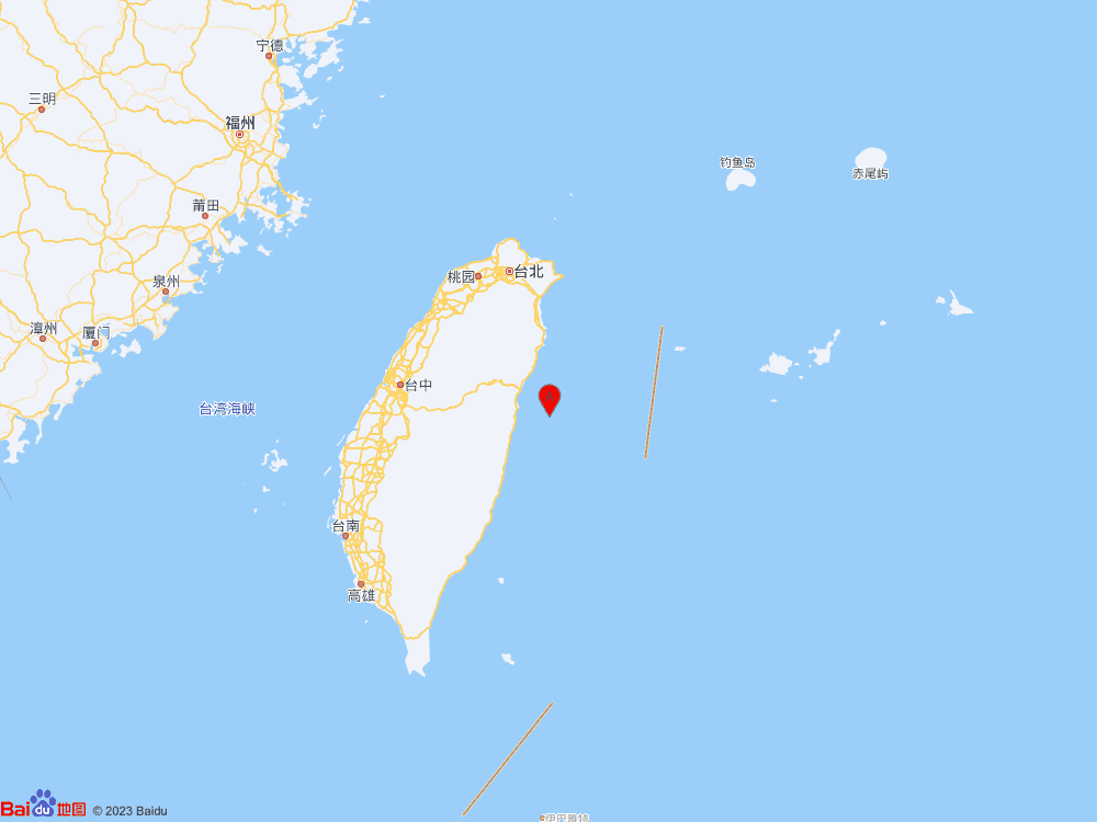 臺(tái)灣花蓮縣海域發(fā)生4.8級(jí)地震