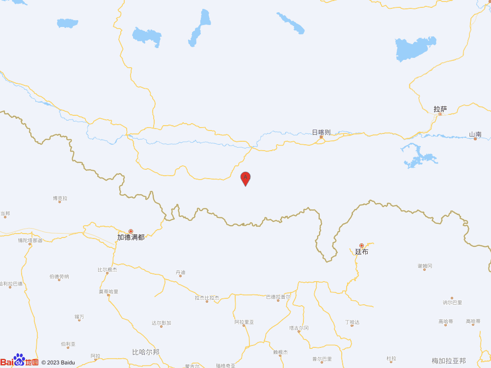 西藏日喀則市定日縣發生3.8級地震