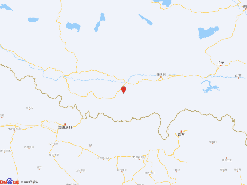 西藏日喀則市定日縣發生3.9級地震