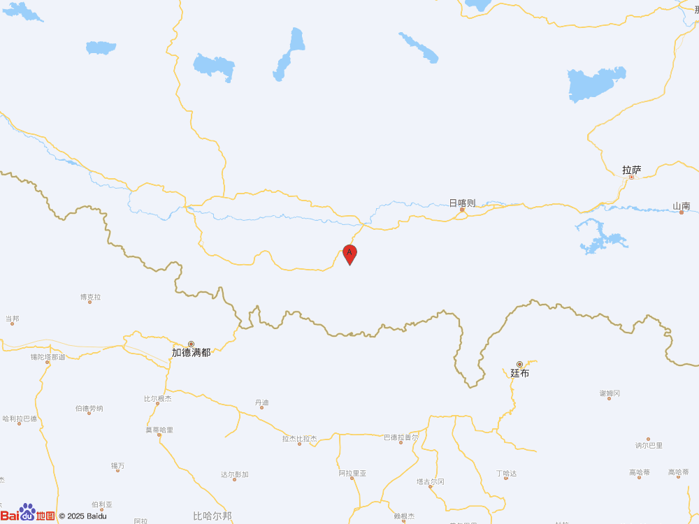 西藏日喀則市定日縣發生3.6級地震