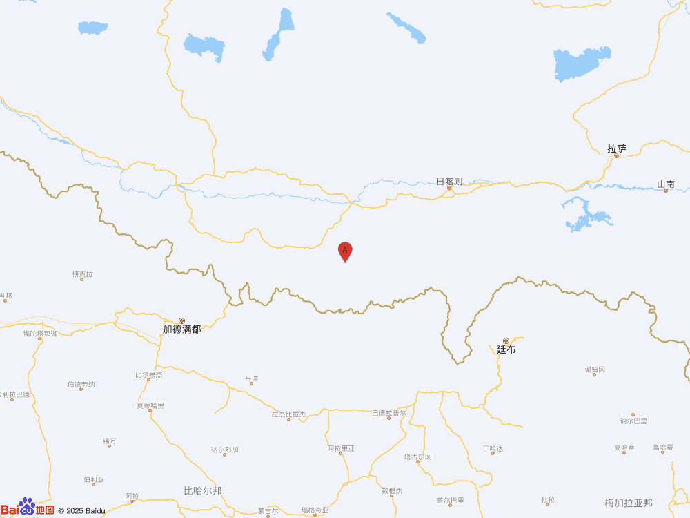 西藏日喀則市定日縣發生3.2級地震