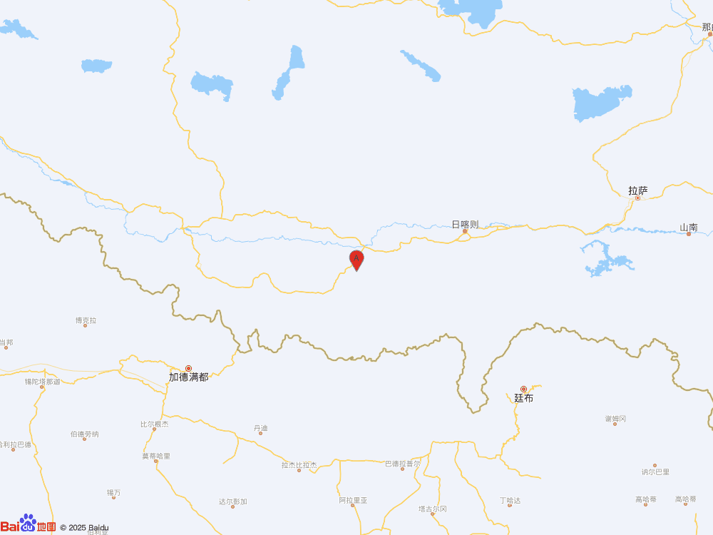 西藏日喀則市定日縣發生3.3級地震