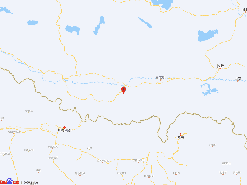 西藏日喀則市拉孜縣發生3.0級地震