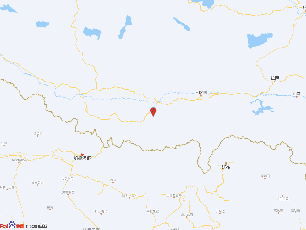 西藏日喀則市定日縣發生3.1級地震