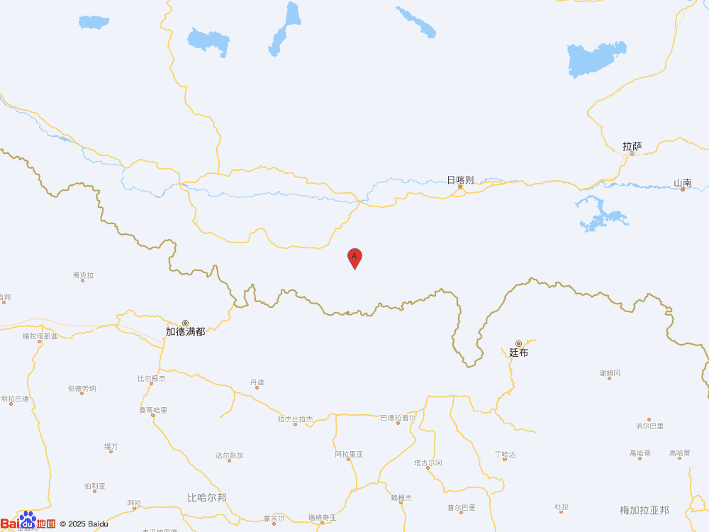 西藏日喀則市定日縣發生3.6級地震