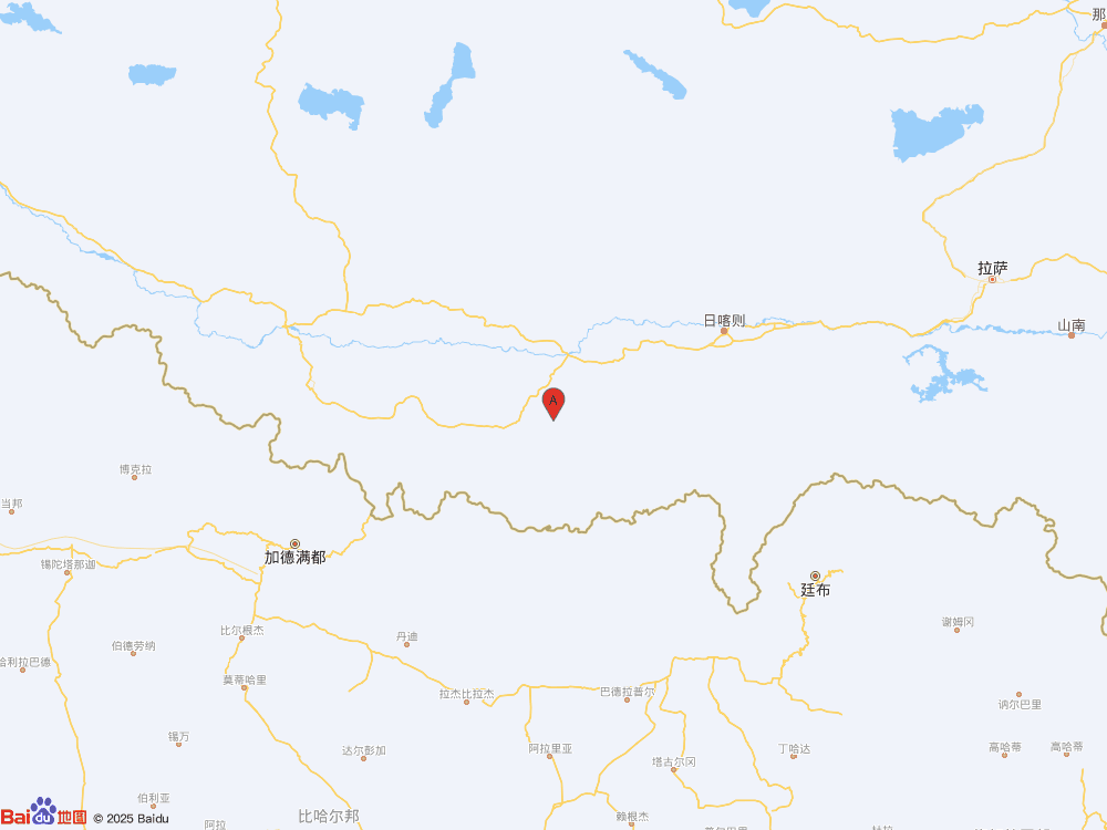 西藏日喀則市定日縣發(fā)生3.4級(jí)地震