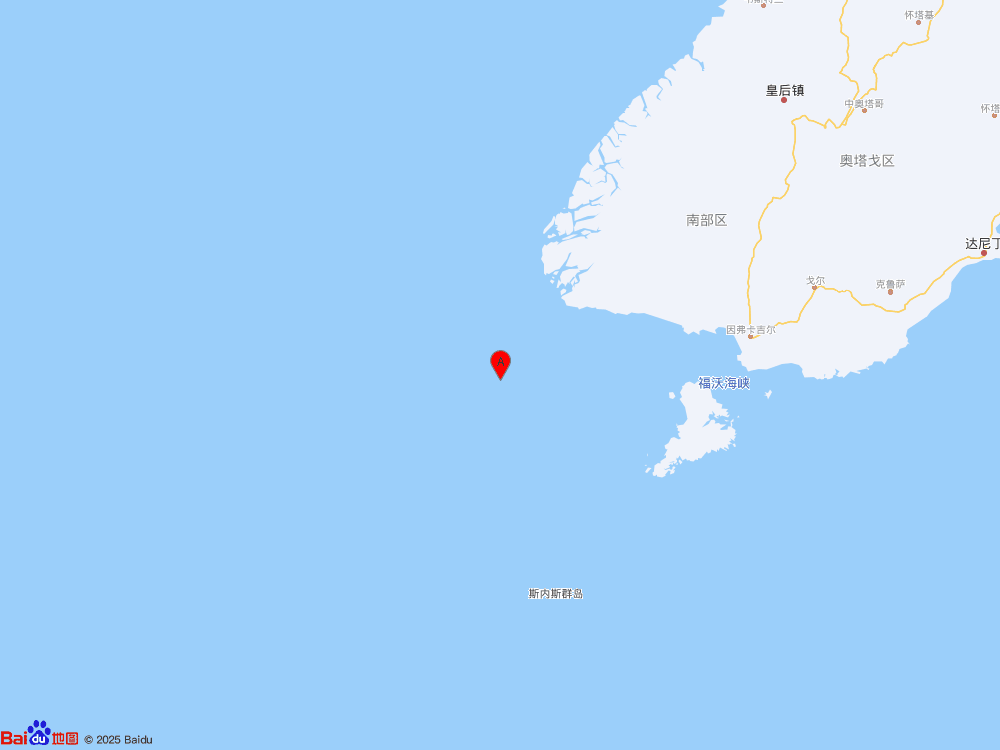新西蘭南島西岸遠海發生6.8級地震