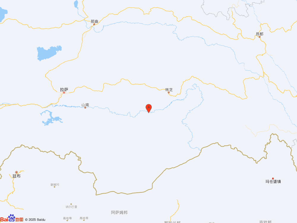 西藏林芝市米林市發生4.1級地震