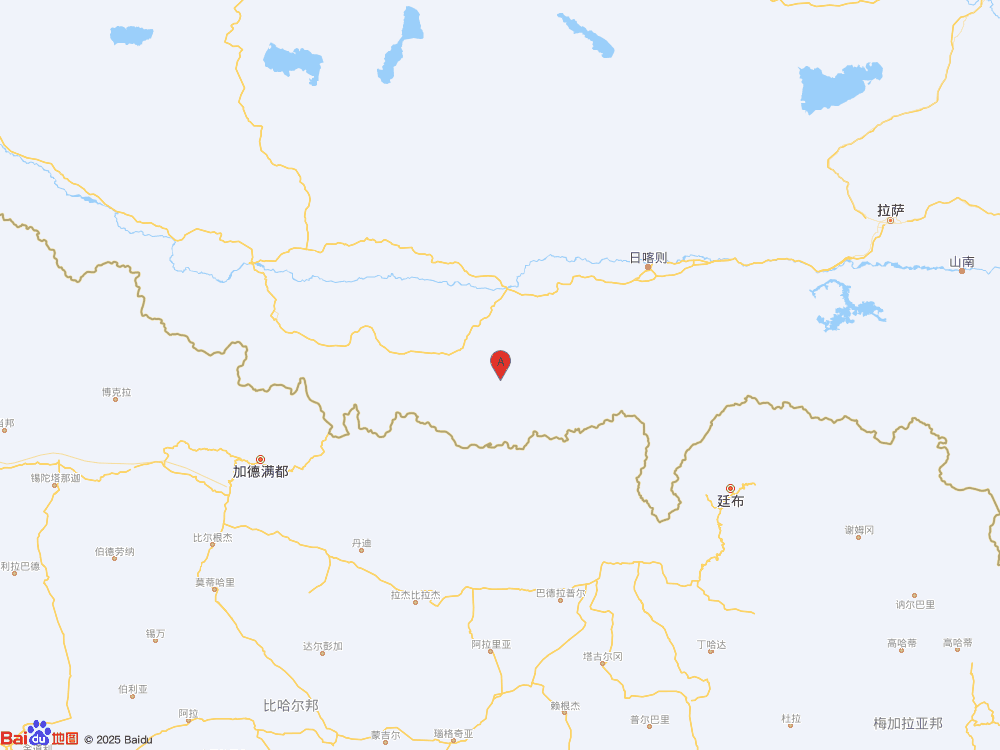 西藏日喀則市定日縣發生3.0級地震