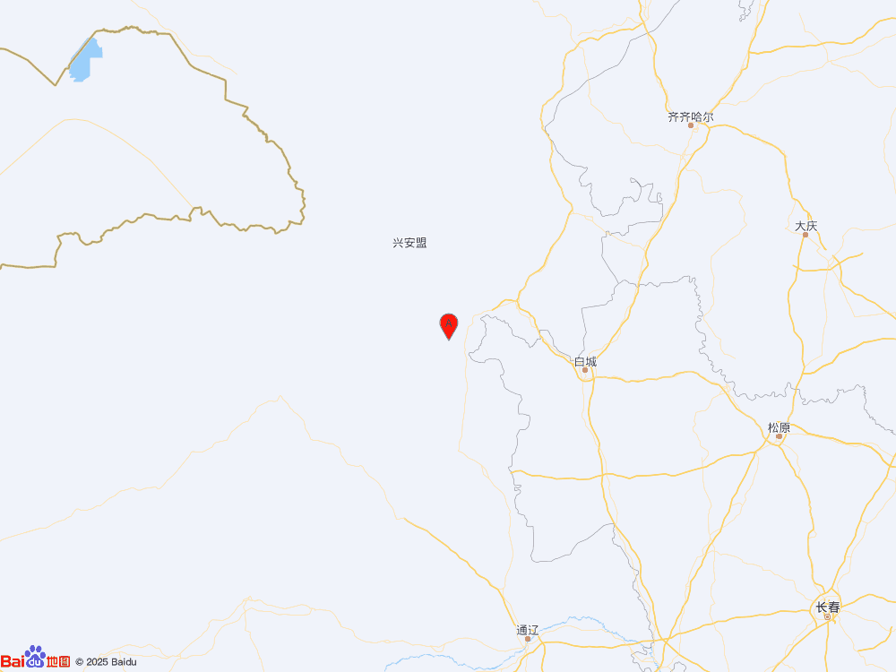 內蒙古興安盟突泉縣發生3.2級地震