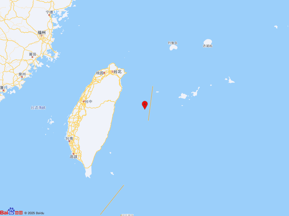 臺灣花蓮縣海域發生4.1級地震