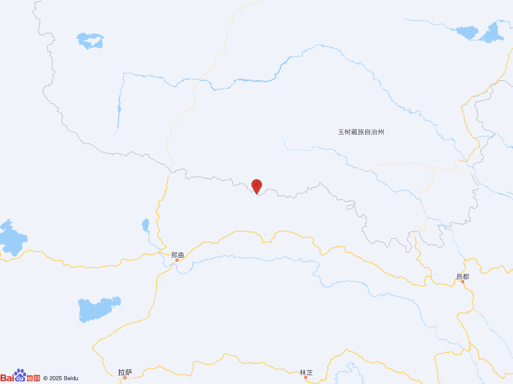 青海玉樹州雜多縣發生3.3級地震