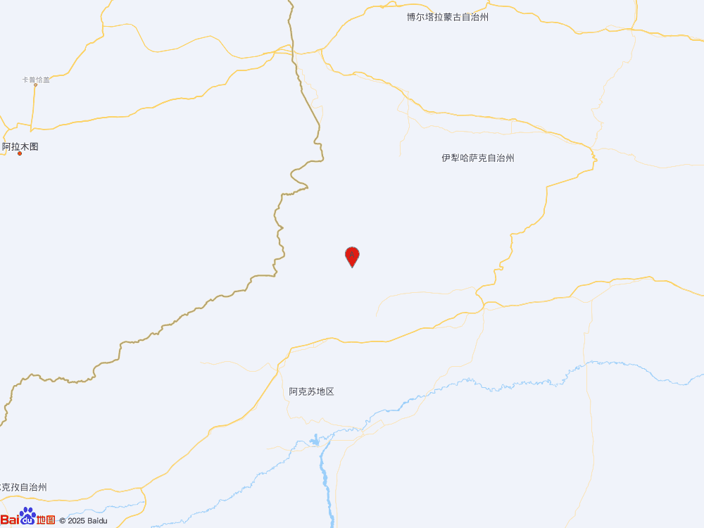 新疆阿克蘇地區(qū)拜城縣發(fā)生3.3級(jí)地震