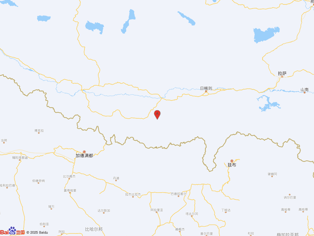 西藏日喀則市定日縣發(fā)生3.0級地震