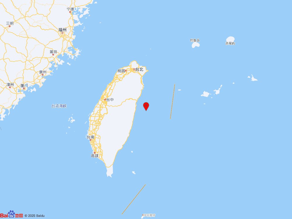 臺(tái)灣花蓮縣海域發(fā)生4.9級(jí)地震