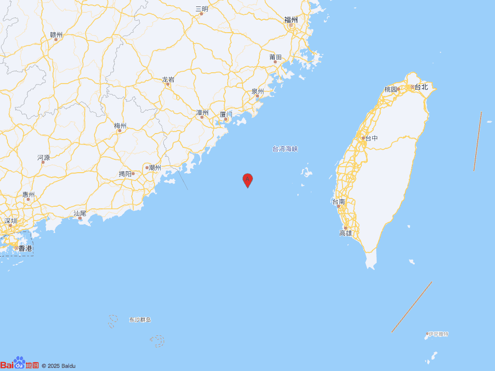 臺(tái)灣海峽發(fā)生3.0級(jí)地震