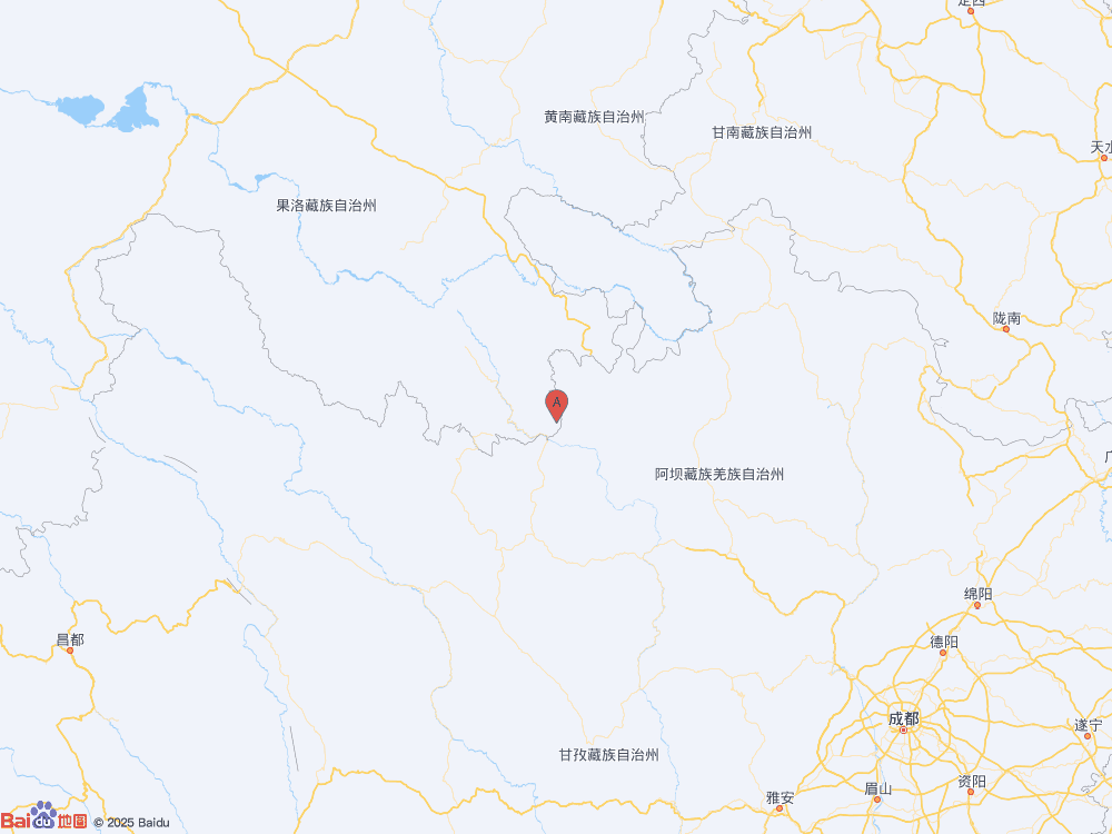 青海果洛州班瑪縣發生3.0級地震