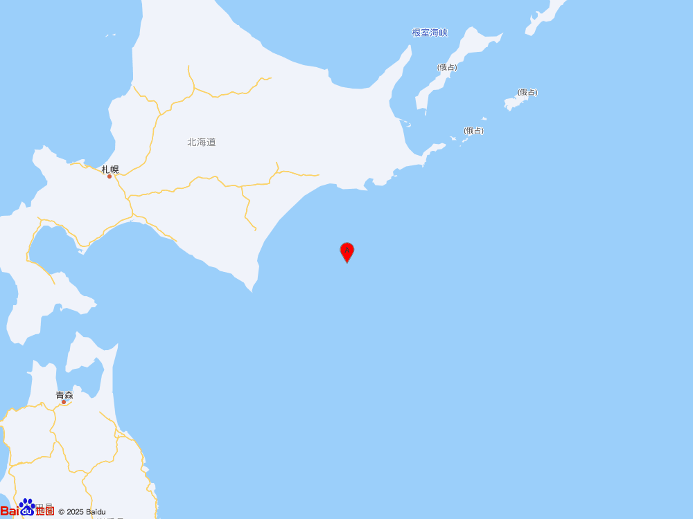 日本北海道附近海域發(fā)生6.0級(jí)地震