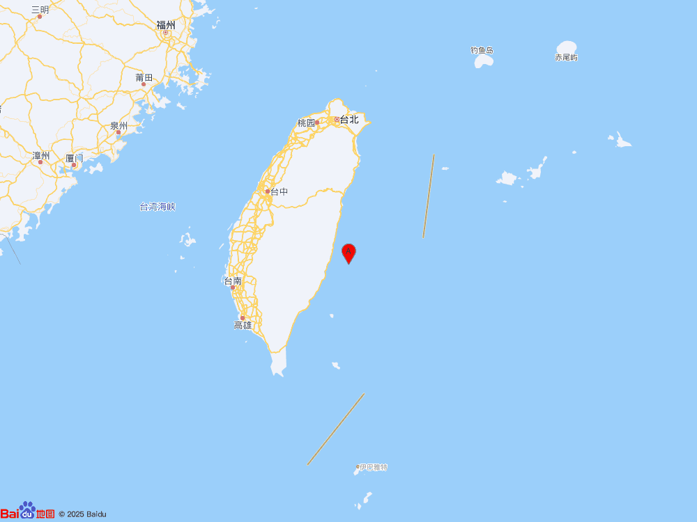 臺灣臺東縣海域發生5.8級地震