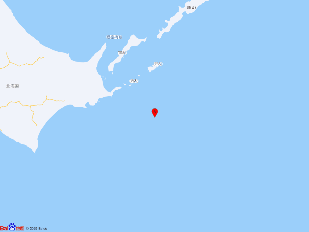 日本北海道沿岸遠海發生5.9級地震