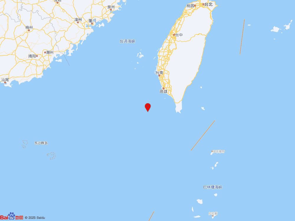 臺灣高雄市海域發生4.0級地震