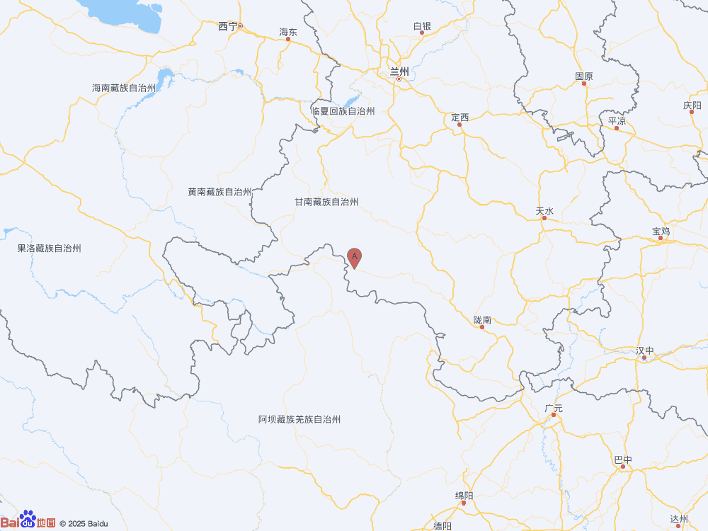 甘肅甘南州迭部縣發生2.8級地震