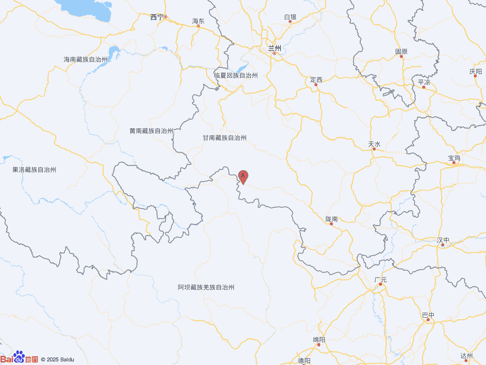 甘肅甘南州迭部縣發生3.2級地震